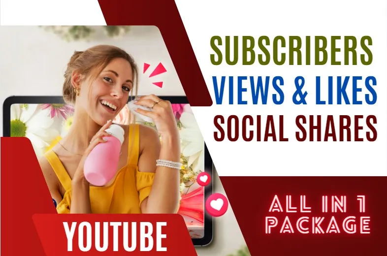 I will mix grow 500 Subscribers, 1000 Views, 250 Likes, 250 Social Shares of YouTube Channel